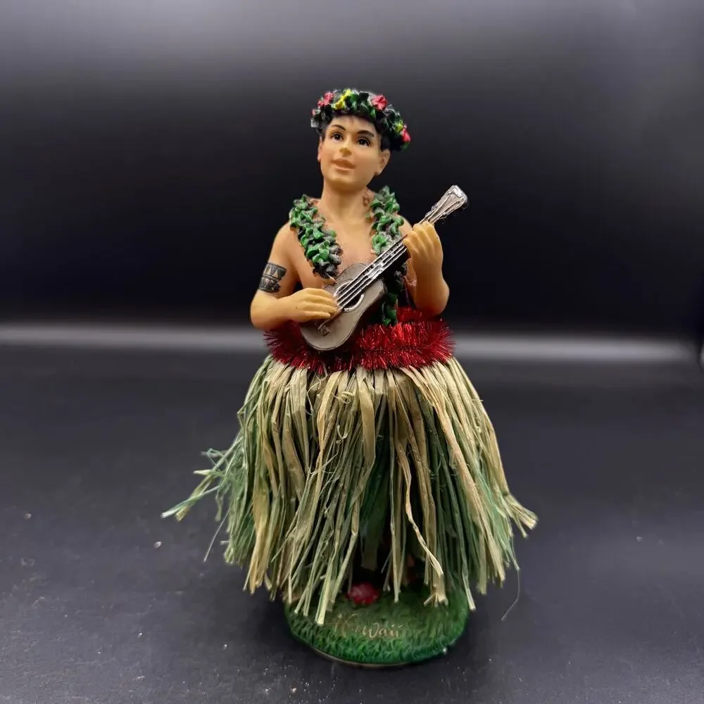 Vintage Hawaiian Hula Dancer Dashboard Rocking Doll Figurine